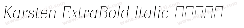 Karsten ExtraBold Italic字体转换
